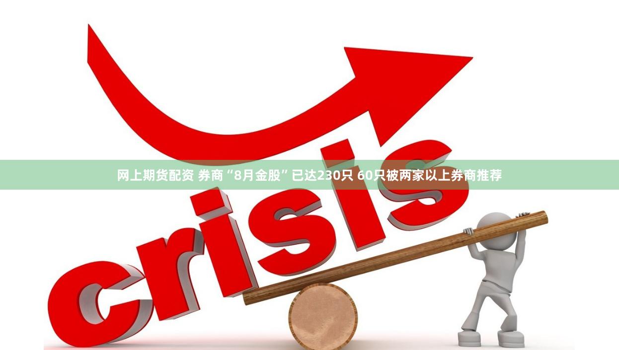 网上期货配资 券商“8月金股”已达230只 60只被两家以上券商推荐